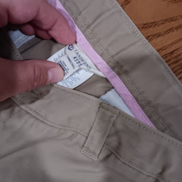Lands' End Kids 10/11 Khaki Jeans School Uniform - Picture 4 of 5